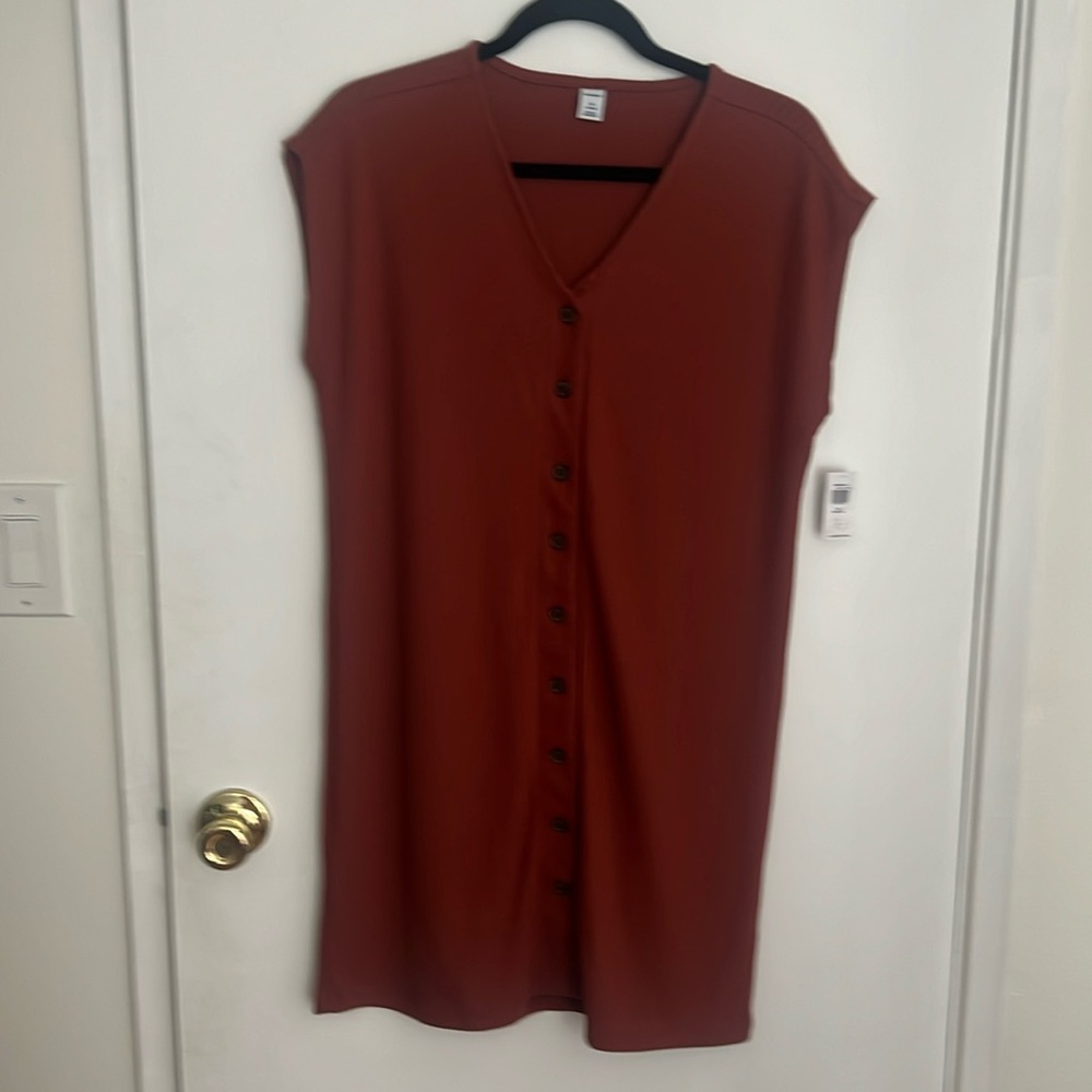 Old Navy Button Down Ribbed Dress